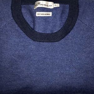 Peter Millar 100% Italian Merino Wool Elbow Patch Crewneck Sweater (XL)